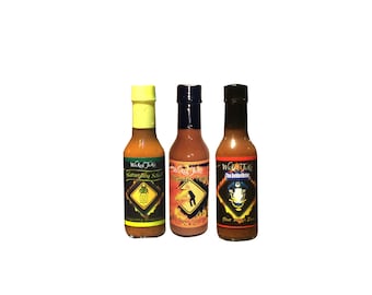 Habanero Hot Sauce Gift Set Package Deal Ghost Pepper Habanero Chipotle Hot Sauce 3 Pack