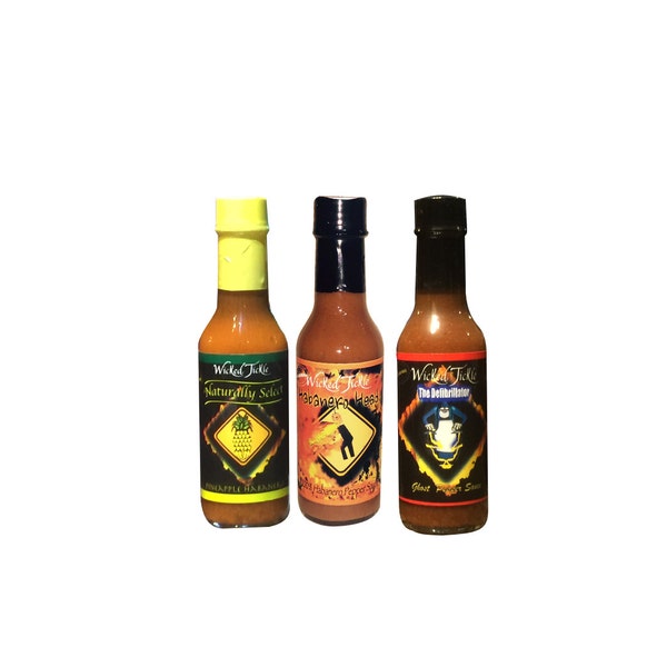 Habanero Hot Sauce Gift Set Package Deal Ghost Pepper Habanero Chipotle Hot Sauce 3 Pack