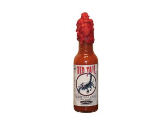 Scorpion Chili Hot Sauce Red Tail Hot Sauce Trinidad Moruga Scorpion World's hottest pepper hot sauces Wax Sealed with Scorpion and Skull