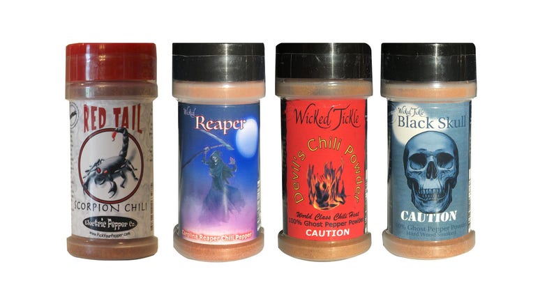 Spice Gift Set Carolina Reaper Hot Chili Powder Ghost Pepper Powder Trinidad Moruga Scorpion Chili Spice 4 Pack image 5