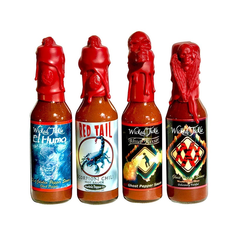 Hot Sauce Gift Set Hottest Ghost Pepper Scorpion Wax