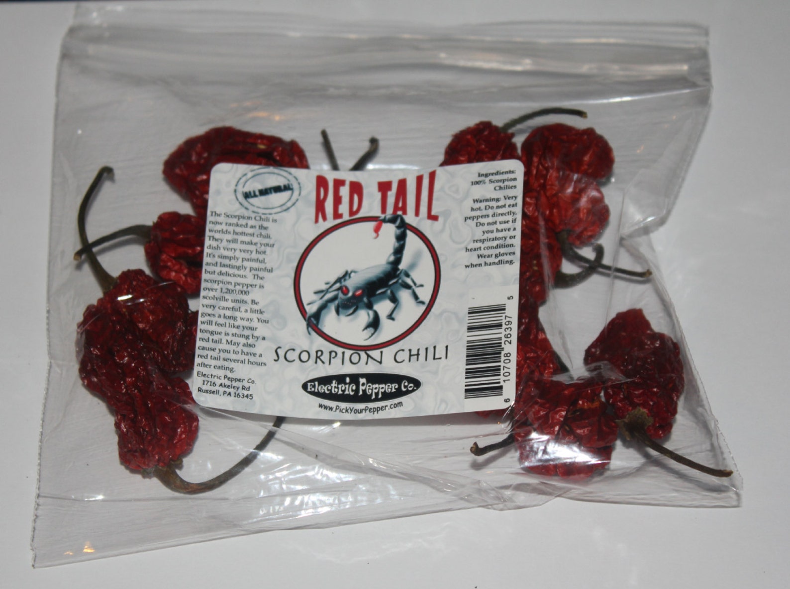 Scorpion Chili Peppers Chili Whole Seed Pods 25 Peppers Hotter Than