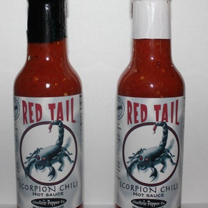 Trinidad Moruga Scorpion Hot Sauce Wax Sealed Red Tail Scorpion Sauce Very Hot image 4
