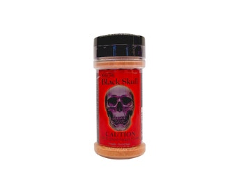 Smoked Ghost Pepper Chili Powder, Bhut Jolokia Crushed Pepper Spice Wicked Tickle Black Skull