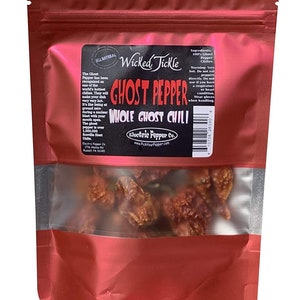 25 Whole Ghost Pepper Entire Chili Seed Pods Bhut Jolokia Chili 25 Pack All Natural