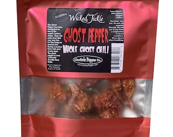 25 Whole Ghost Pepper Entire Chili Seed Pods Bhut Jolokia Chili 25 Pack All Natural