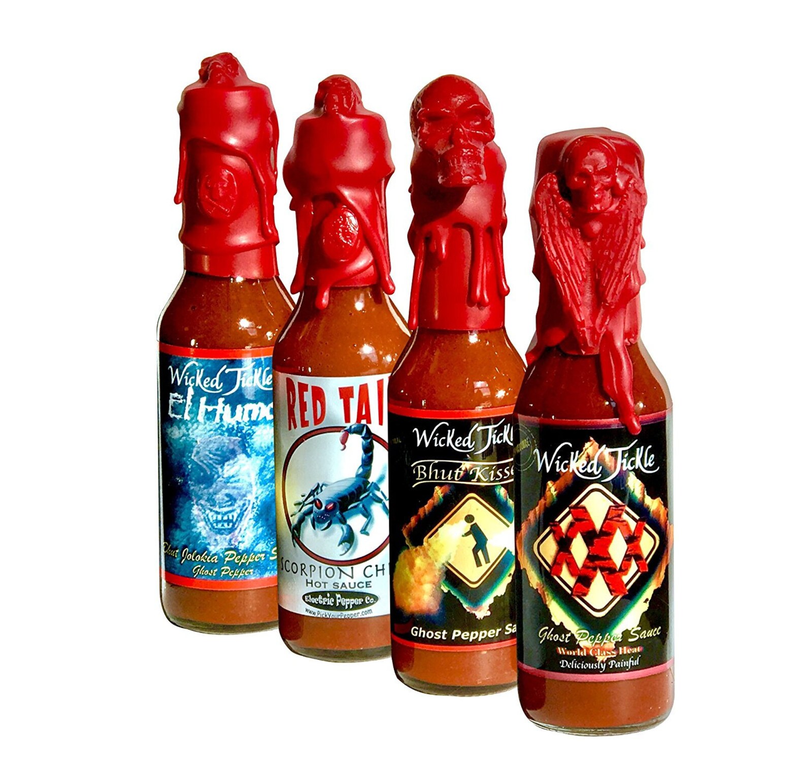 Hot Sauce Gift Set Hottest Ghost Pepper Scorpion Wax Sealed Hot Sauce