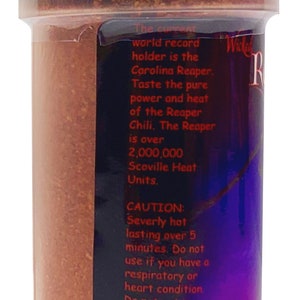 Carolina Seaper Chili Powder World's Wicked Reaper Hottest Powder 2 onzas Wicked Reaper imagen 3