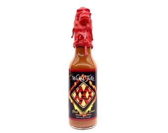 Ghost Pepper Hot Sauce Wicked Tickle XXX Wax Sealed Skull Hot Sauce Gift