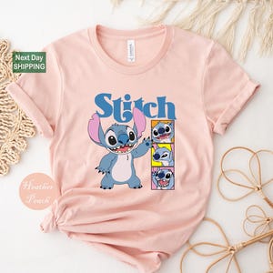 Stitch Graphic Shirt, Navy Blue Alien Character Tee, Lilo Lilo Disney Family Vacation image 3