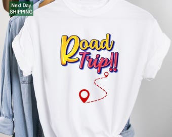 Road Trip Graphic Shirt, Adventure Map Route Tee, Vacation Travel Top, Summer Roadtrip Gift