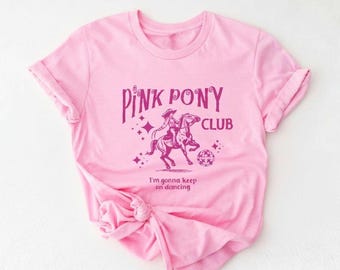 Pink Pony Club Shirt, Lesbian Pride Cowgirl Tee, Pink Pony Disco Horse Shirt