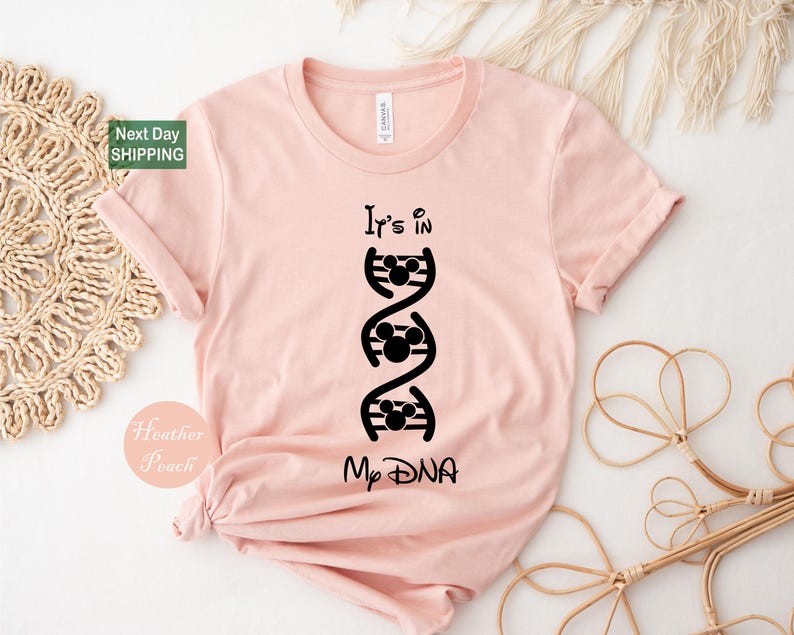Disney In My DNA Shirt, Mickey Mouse Science Vacation Tee, Family Trip Magic Kingdom Outfit, Cute Mouse Ears DNA Gift afbeelding 4