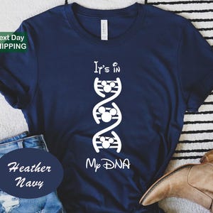 Disney In My DNA Shirt, Mickey Mouse Science Vacation Tee, Family Trip Magic Kingdom Outfit, Cute Mouse Ears DNA Gift afbeelding 1
