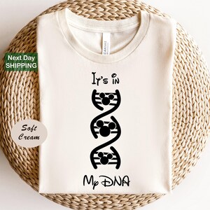 Disney In My DNA Shirt, Mickey Mouse Science Vacation Tee, Family Trip Magic Kingdom Outfit, Cute Mouse Ears DNA Gift afbeelding 3