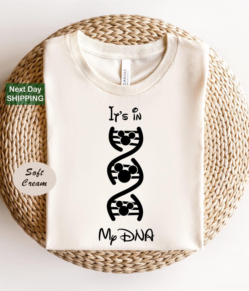 Disney In My DNA Shirt, Mickey Mouse Science Vacation Tee, Family Trip Magic Kingdom Outfit, Cute Mouse Ears DNA Gift afbeelding 3