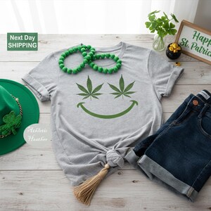 Shamrock St. Patrick's Day Shirt | Funny Minimalist Four Leaf Clover Graphic