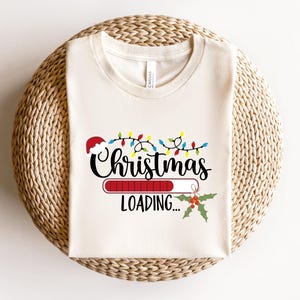 Christmas Progress Bar Holiday Graphic T-Shirt Festive Loading Screen Winter Unisex Tee