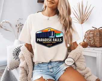 Disney Up Shirt Comfort Colors, Paradise Falls National Park T-shirt, Disney Up Movie Shirt