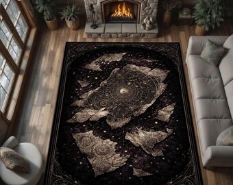 Celestial Star Map Gothic Area Rug