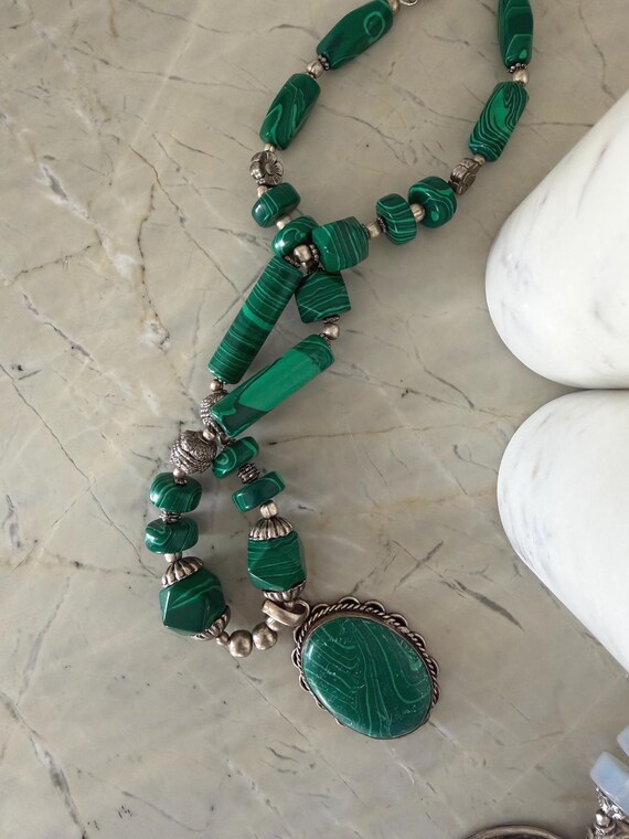 Vintage Malachite Necklace | Protection & Transfo… - image 3