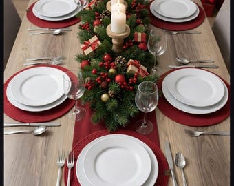 Juego de 6 manteles individuales de cuerda de algodón con cesta, coloridos juegos de manteles individuales para mesa de comedor, manteles individuales decorativos de tamaño personalizado, posavasos, juego de vajilla