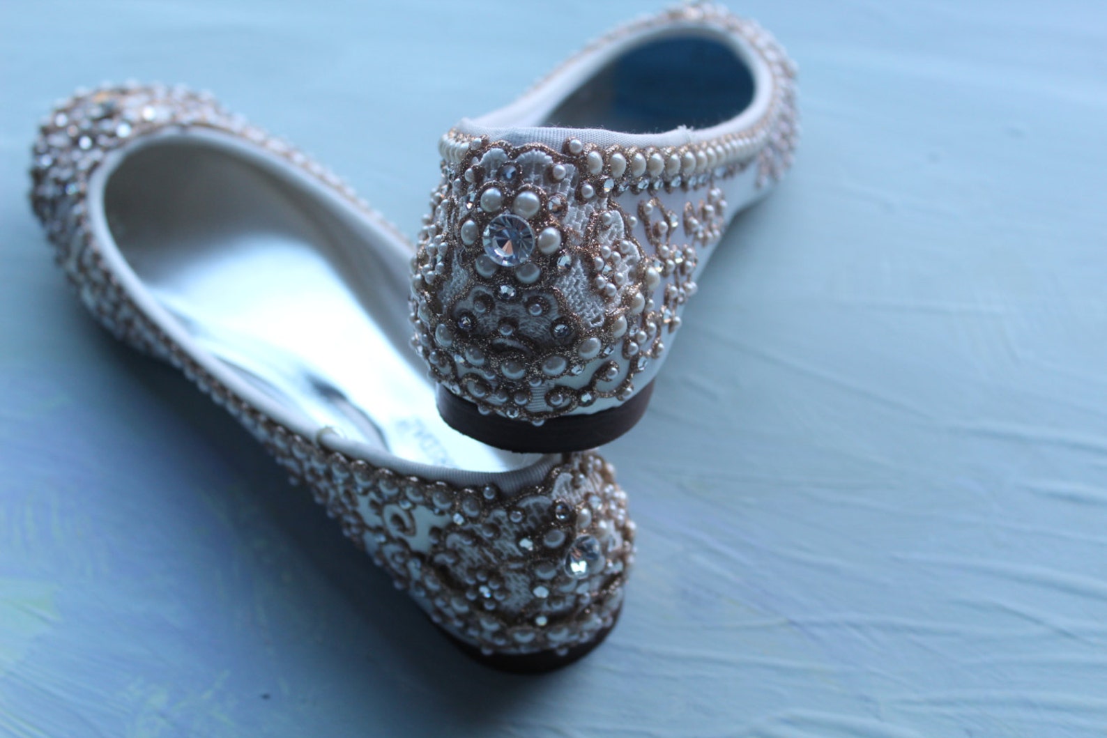 golden vines bridal ballet flats wedding shoes - any size - pick your own shoe color and crystal color golden vines bridal ballet flats wedding shoes - any size - pick your own shoe color and crystal color