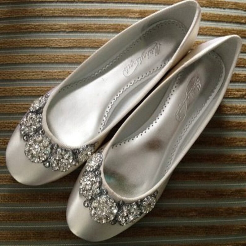 Crystal Garland Ballet Flats Wedding Shoes All full and Etsy