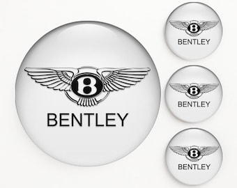 Bentley Wheel Center Cap Decals Rim Hub Logo Stickers Self-Adhesive Vinyl Emblems Set of 4