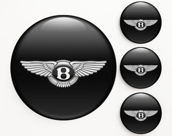 ベントレー ホイールセンターキャップ デカール リムハブ ロゴ ステッカー 粘着ビニールエンブレム 4個セット