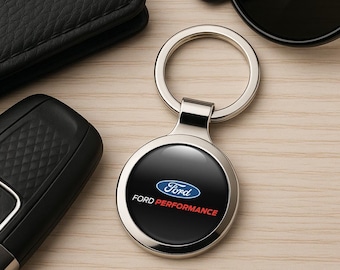 Ford Metal Keychain Personalized Car Logo Key Ring Premium Auto Key Fob Custom Gift for Him Driver Accessory Father’s Day Gift