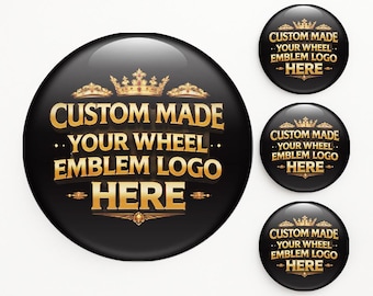 Set von 4 benutzerdefinierten Radnabenkappen-Aufklebern benutzerdefinierte Auto-Rim-Logo-Aufkleber Selbstklebende Vinyl-Embleme für Radkappen Einfach anzubringen