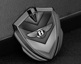 Bentley metalen frame-embleem – glanzende 3D-schildbadgesticker – embleem autospatbord op motorkap