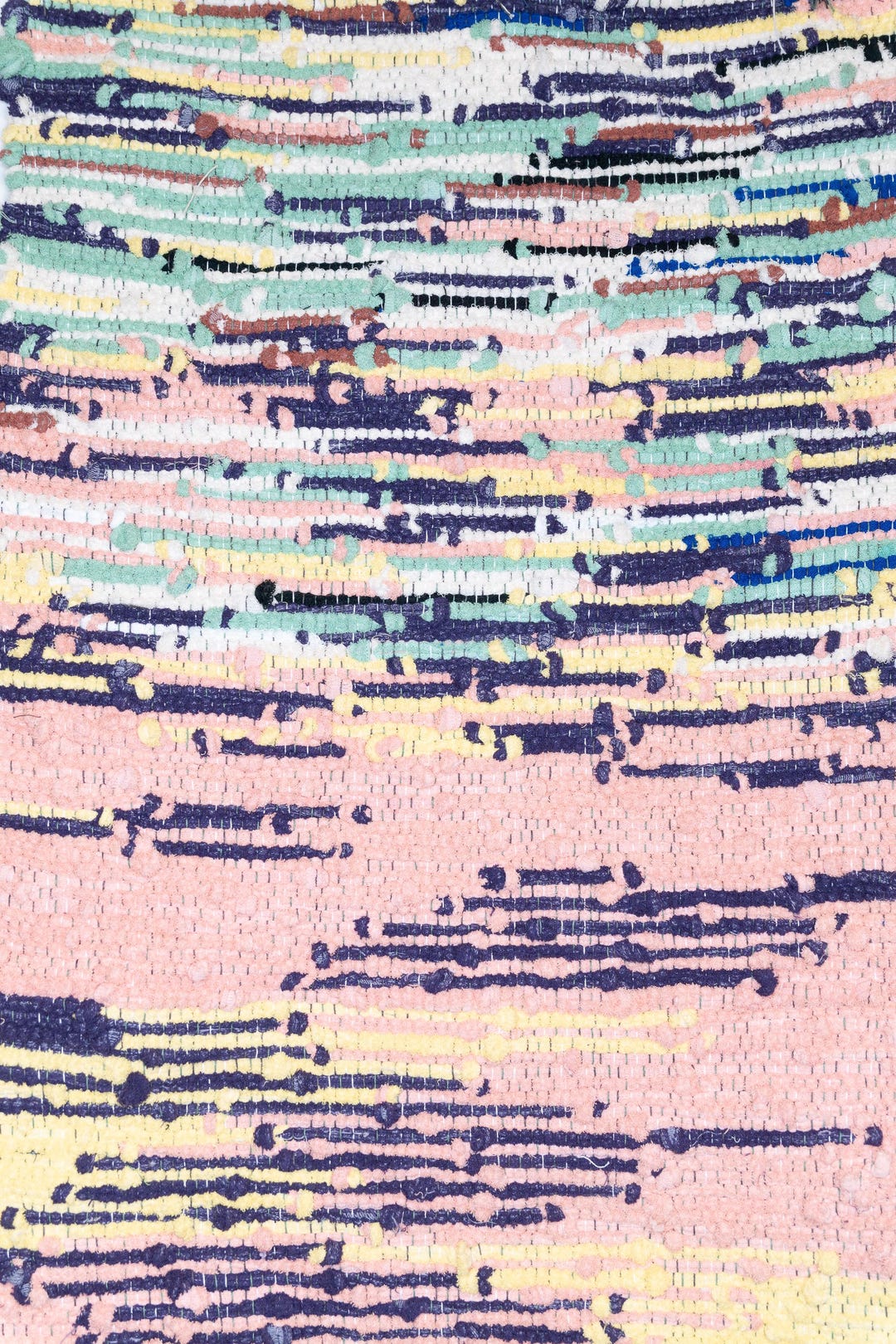 Large - 24-inch-wide Handwoven Rag Rug – Upcycled Entry Rug From ...