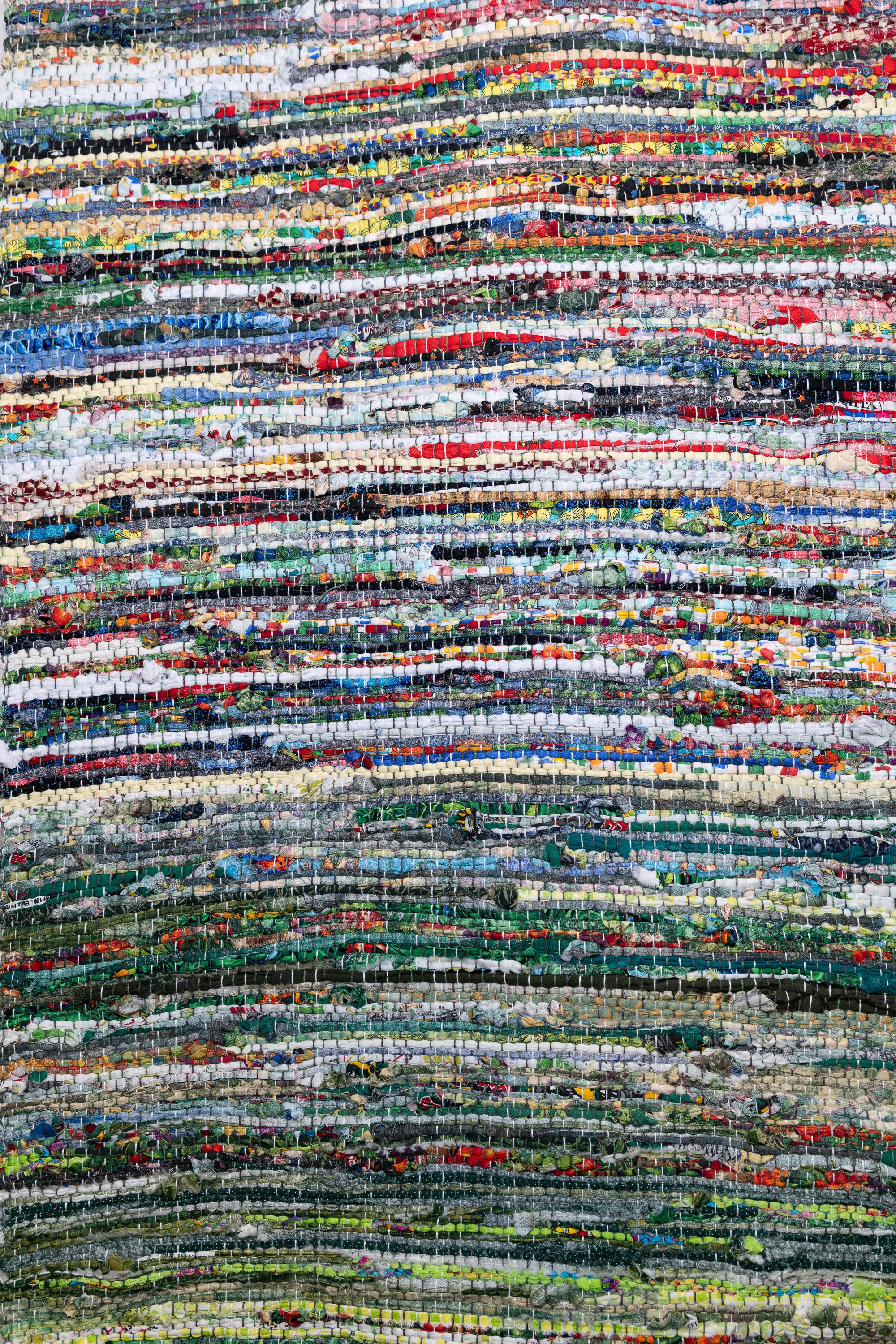XL - 24-inch-wide Handwoven Rag Rug – Upcycled Area Rug From Donated ...