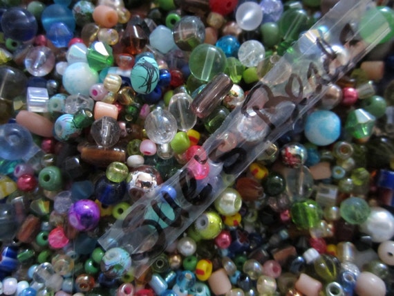 250 Small Glass Bead Mix, Bulk Assortment FREE SHIPPING