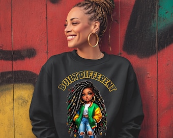 Melanin Queen PNG, Construída de Forma Diferente, Clipart de Garota Afro (Download Digital)