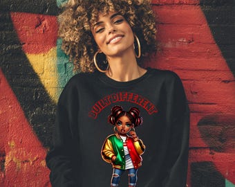 Melanin Queen PNG, Construída de Forma Diferente, Clipart de Garota Afro (Download Digital)