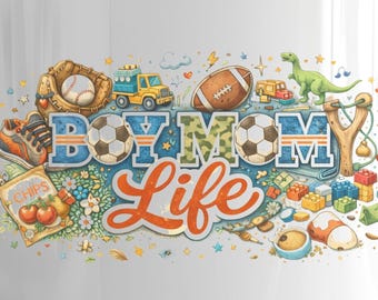 PNG de "Vida de mamá de niño", diseño de sublimación, gráfico moderno de mamá de niño, PNG de mamá deportista para camisetas, tazas y bolsos.