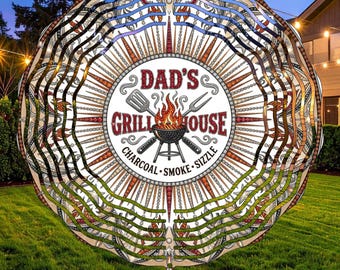 Molinillo de viento para barbacoa de papá (PNG), diseño de molinillo de viento para sublimación del Día del Padre, descarga digital de estilo americano vintage para maestros de la parrilla.