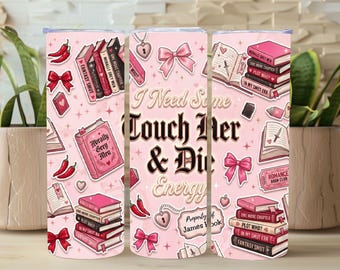 Envoltura para vaso delgado Smut Romance de 20 oz, Spicy Books png, Lector de Smut, Lector de romance, Vaso para amantes de los libros, Diseño sin costuras por sublimación