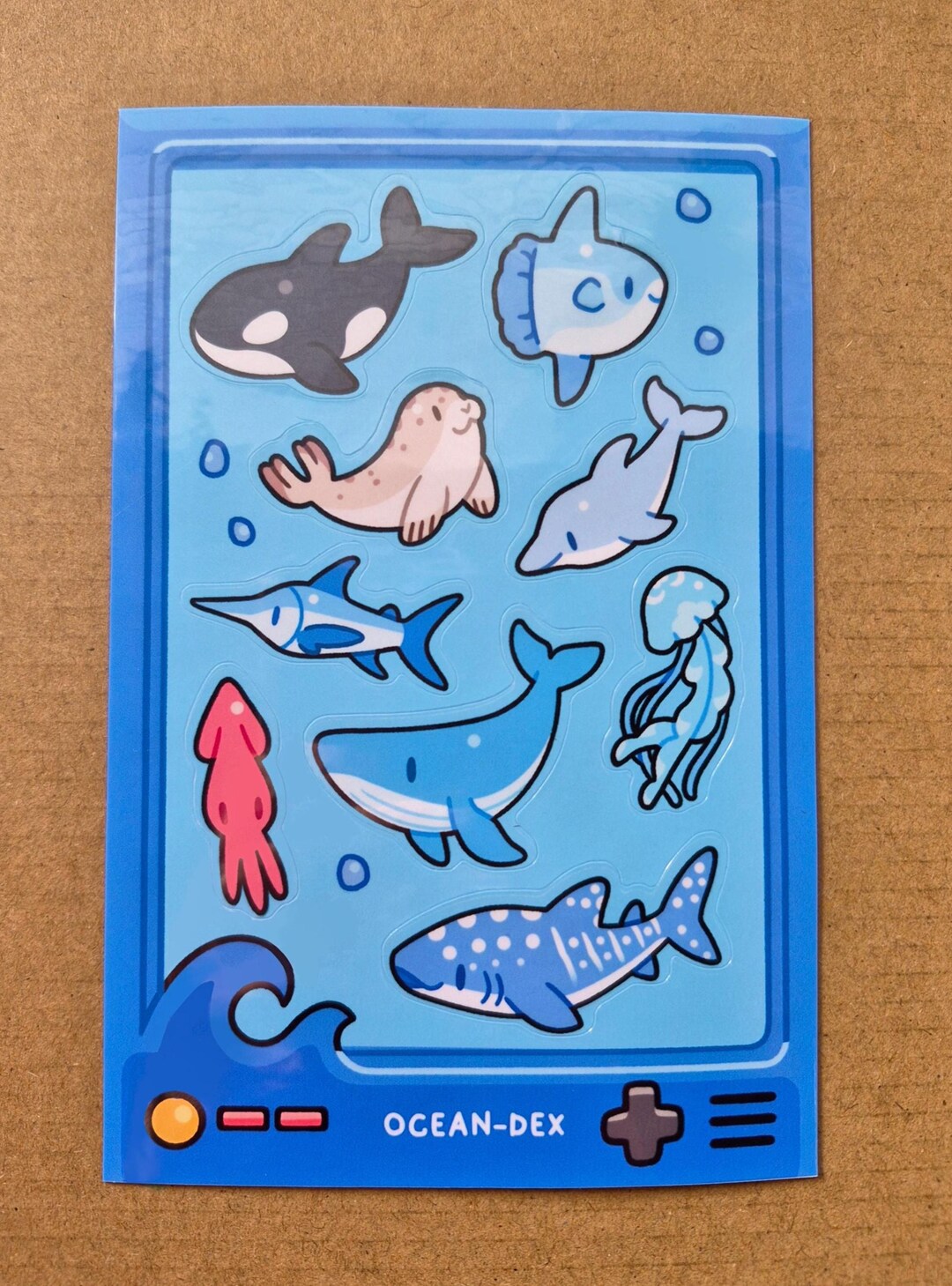 Sea Creature Sticker Sheet | Cute Ocean Animal Stickers | Journal ...