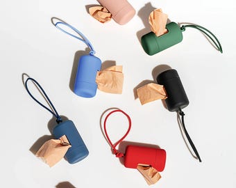 Bärbar hundbajspåsehållare - Lätt koppelfäste