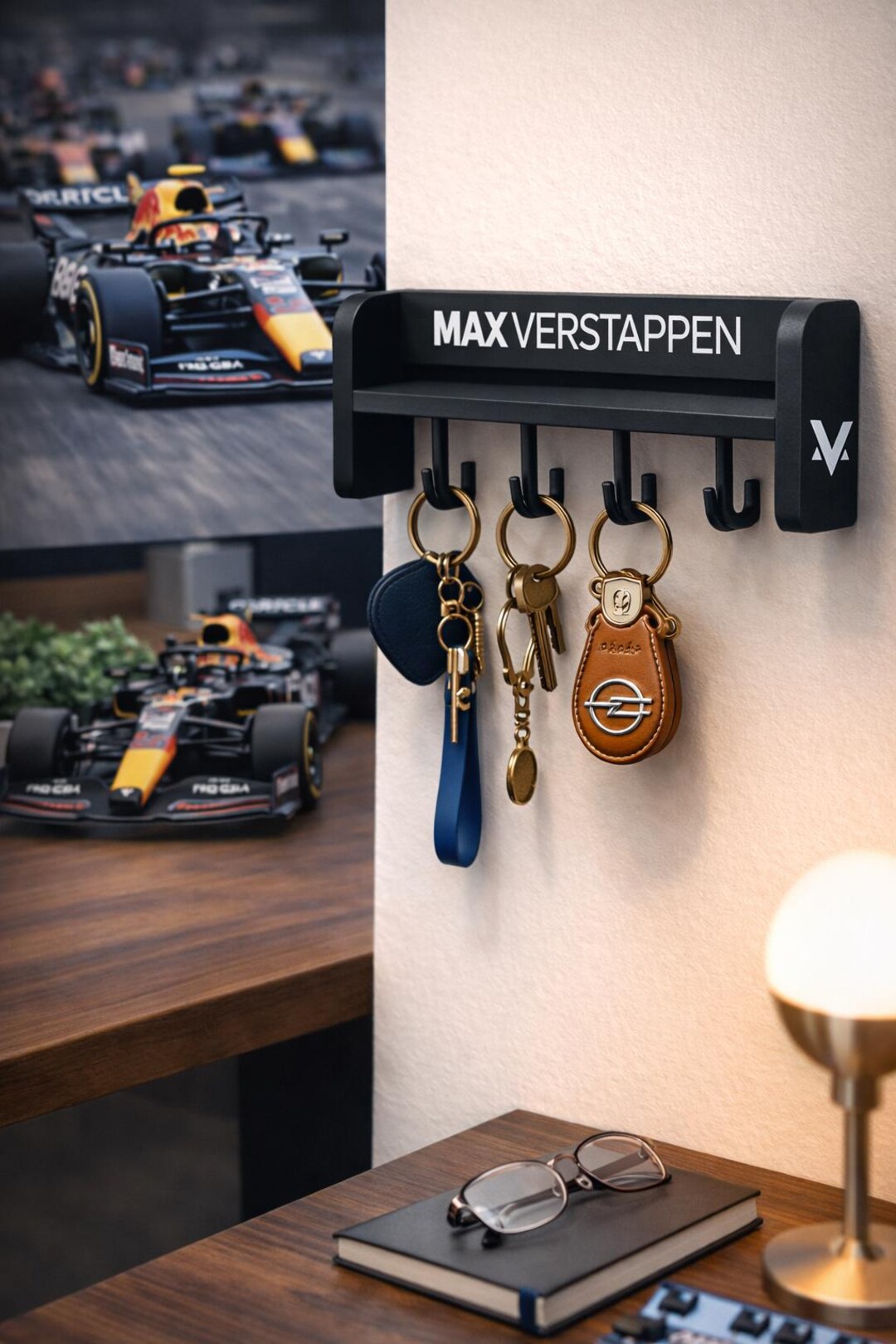 Handmade Max Verstappen 2023 F1 Wooden Key Holder: Motorsport Fan Gift ...
