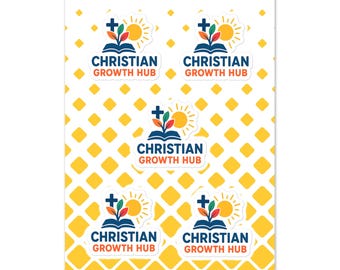 Christian Growth Hub Sticker Sheet Faith Inspired Stickers for Christians