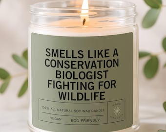 Science Gift Candle Wildlife Conservation Nature Lover Eco Friendly Decor Relaxation Mindful Living Biologist Present Sustainable Lifestyle
