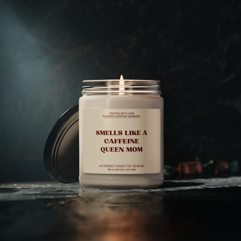 Funny Coffee Mom Gift Candle Unique Mother Present Caffeine Lover Home Scent Decor Birthday Christmas Mothers Day Idea image 8