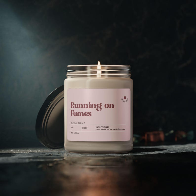 Funny Burnout Humor Candle Gift For Overworked Professional Stress Relief Desk Decor Office Survival Mood Reset Present Running On Fumes image 6