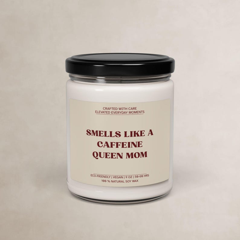 Funny Coffee Mom Gift Candle Unique Mother Present Caffeine Lover Home Scent Decor Birthday Christmas Mothers Day Idea image 6