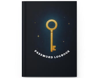 Cuaderno de registro de contraseñas Golden Key, diario de tapa dura / cuaderno de registro de contraseñas